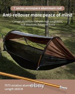 Camping Hammock Tent with Mosquito Net and Sunshade, 290 140CM Extra Large Spa