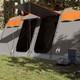 Camping Large Tent Waterproof Family Popup Tunnel 10-person Grey And Orange