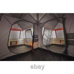 Camping Tent 12 Person 16' x 16' Instant Cabin Outdoor Shelter 3 Rooms Rainfly
