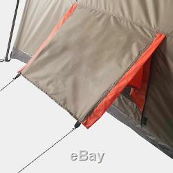 Camping Tent 12 Person Brown Red 3 Rooms 16'x16' Large Instant Family Cabin