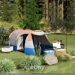 Camping Tent, 2-3 Man Large Tunnel Tent with Bedroom and Living Area with Bag