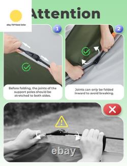 Camping Tent, 3 Man Instant Pop up Tent Waterproof, Large Double Layer Automati