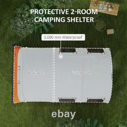 Camping Tent 3000mm Waterproof Family 5 6 Man Cream Orange