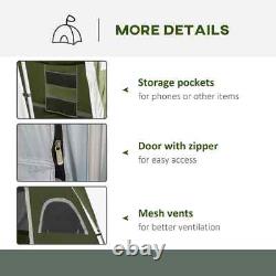 Camping Tent 4-8 Person 2 Rooms Water-Resustant with Large Mesh Windows Green