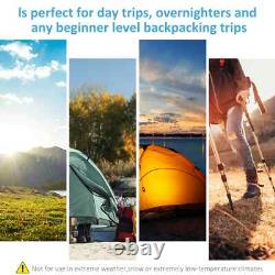 Camping Tent 4-8 Person Portable With 2-Rooms 6 Mesh Windows Steel Frame Blue