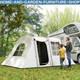 Camping Tent 4-large Windows Portable Design Water-resistance Polyester Khaki