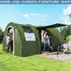 Camping Tent 5 6 Man Berth Tunnel Tent Hiking Fishing Cover Windows Pockets Hgfs