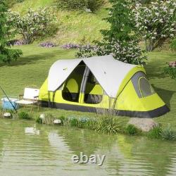 Camping Tent 6-8 Person, 2-Bedroom, Rainfly, Mesh Roof, Portable, Yellow