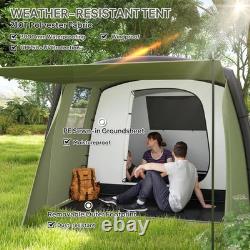 Camping Tent 6-Person Foldable UV-protection with Carry Bag Olive Green