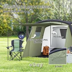 Camping Tent 6-Person Foldable UV-protection with Carry Bag Olive Green