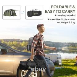 Camping Tent 6-Person Foldable UV-protection with Carry Bag Olive Green