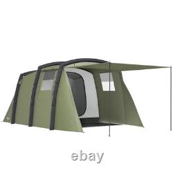 Camping Tent 6-Person Foldable UV-protection with Carry Bag Olive Green