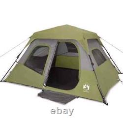 Camping Tent 6-Person Green Blackout Fabric Waterproof