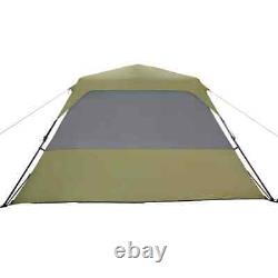 Camping Tent 6-Person Green Blackout Fabric Waterproof