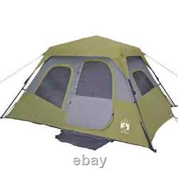 Camping Tent 6-Person Green Blackout Fabric Waterproof