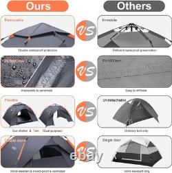Camping Tent Automatic 3 Man Pop Up Dome Tent Waterproof & Windproof