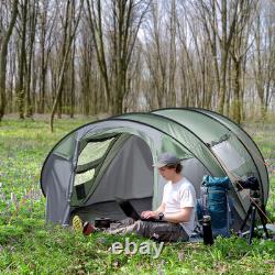 Camping Tent Dome Tent Pop-up Design with 4 Windows for 4-5 Person
