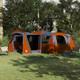 Camping Tent Family 20-person Grey & Orange 745x700x217cm 185t Polyester Pu Room