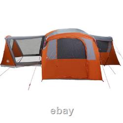 Camping Tent Family 20-Person Grey & Orange 745x700x217cm 185T Polyester PU Room