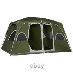 Camping Tent, Family Tent 4-8 Person 2 Room, with Large Mesh Windows