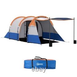 Camping Tent, Large Tunnel Tent with Bedroom and Living Area, 2000mm Waterproof