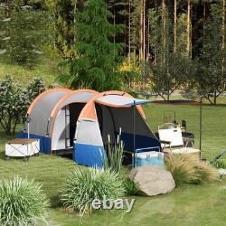 Camping Tent, Large Tunnel Tent with Bedroom and Living Area, 2000mm Waterproof