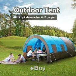 Camping Tent Outdoor Camp Waterproof Tunnel Double Layer Large Family Sunshade