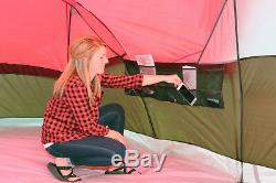 Camping Tent Sleeps 10 People Large 3-Room Screened-Porch Rain-fly Mesh Roof New