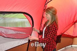 Camping Tent Sleeps 10 People Large 3-Room Screened-Porch Rain-fly Mesh Roof New