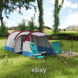 Camping Tent Tunnel Bedroom Living Area 2000mm Waterproof Portable 2-3 Person