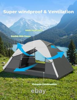 Camping Tent for 2 Person, Large Double Layer Outdoor Waterproof Dome Tent Easy