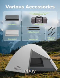 Camping Tent for 2 Person, Large Double Layer Outdoor Waterproof Dome Tent Easy
