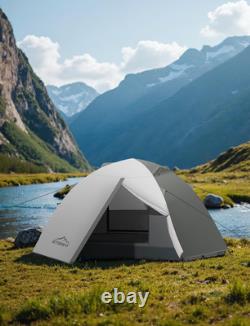 Camping Tent for 2 Person, Large Double Layer Outdoor Waterproof Dome Tent Easy