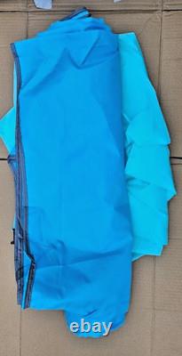 Camping Tent with 2 Bedroom +living room Waterproof, Blue/orange 8-12 Person