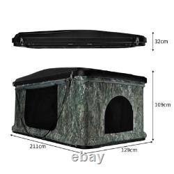 Car Roof Top Tent Camouflage Large Hard Shell Box Gas Assisted