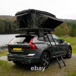 Car Roof Top Tent Large Hard Shell Box Pop Up Bunk Camping Ladder 2-3 Person