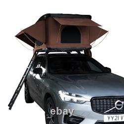 Car Roof Top Tent Large Hard Shell Box Pop Up Bunk Camping Ladder 2-3 Person