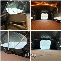 Car Roof Top Tent Large Hard Shell Box Pop Up Bunk Camping Ladder 2-3 Person XL