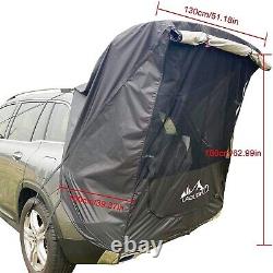 Car SUV Awning Tent Canopy Camping Festivals Picnic Waterproof Black Deluxe Set