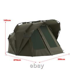 Carp Fishing Bivvy Tent Shelter 2-3 Man Fishing Bivvy Ground Sheet Pegs Camping