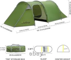 Ceither Tunnel Tent 4-person Tent Green (SKA0052)