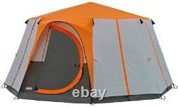 Coleman Cortes Octagon 8 Berth Man Person Tent Festival Glamping Orange