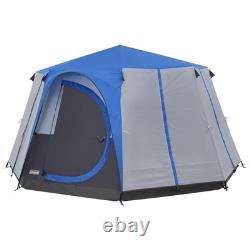 Coleman Cortes Tent 8 Man Person Blue Camping Festival Glamping Waterproof Yurt