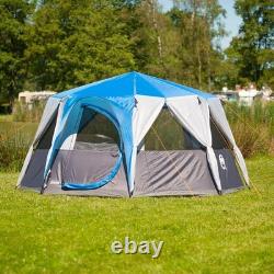 Coleman Cortes Tent 8 Man Person Blue Camping Festival Glamping Waterproof Yurt