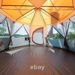 Coleman Cortes Tent Orange Camping Festival Waterproof Yurt 8 Man Person Berth