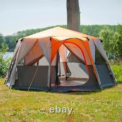 Coleman Cortes Tent Orange Camping Festival Waterproof Yurt 8 Man Person Berth