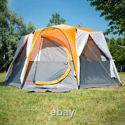 Coleman Cortes Tent Orange Camping Festival Waterproof Yurt 8 Man Person Berth