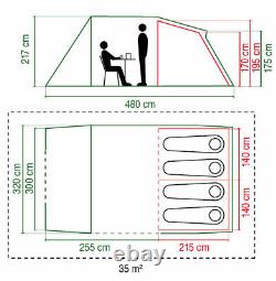 Coleman MacKenzie 4 BlackOut Bedroom Camping Tunnel Tent 2000033761