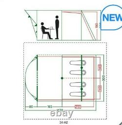 Coleman Meadowood 4 Person Family Tent with Blackout Bedrooms