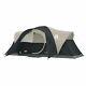 Coleman Montana 8 Person Family Camping Tent, 16x7 Ft 1 Room Instant Tent, Black